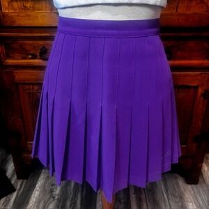 Kaelin Vintage Purple Pleated Tennis Skirt Mini High Waisted Size 12 Womens